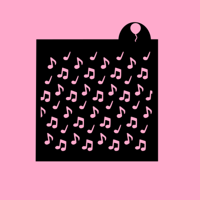 Stencil Notas musicais