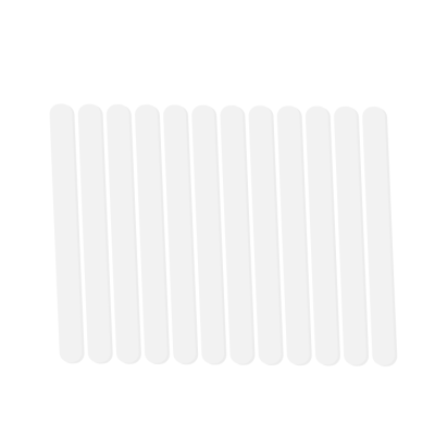 Conjunto de unhas postiças artificiais brancas de formato oval