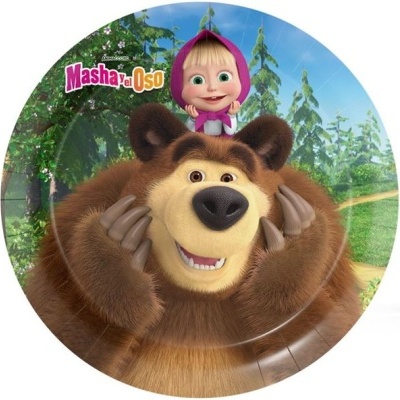 Pratos grande Masha e o urso