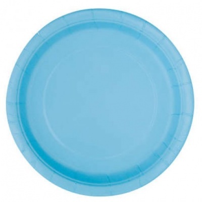 8 Pratos Azul Claro 18cm