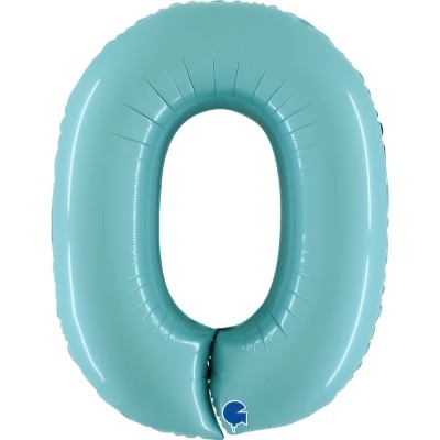 Balão 0 Azul bebé mentolado