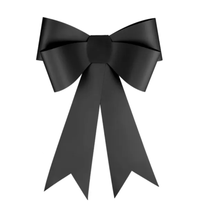 Laço decorativo DIY, preto, 55x71 cm