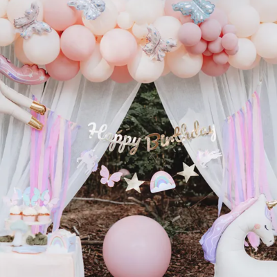 Grinalda Happy Birthday Unicórnios