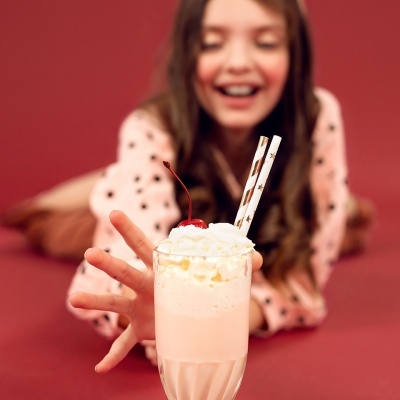 10 Palhinhas Estrelas Rose Gold