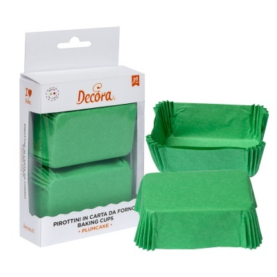 36 forminhas frisadas para doces Verde