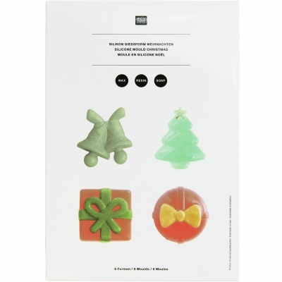 Molde de silicone para com formatos natalinos