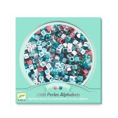Contas de Fantasia Alfabeto prateado