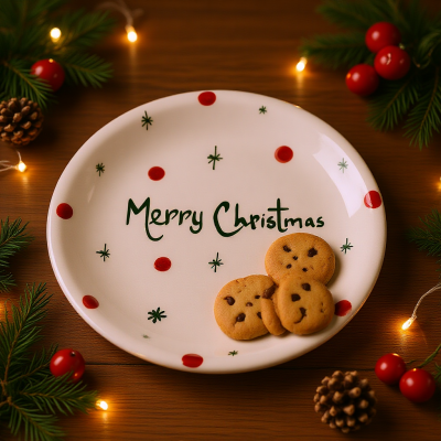 Prato Pequeno Merry Christmas