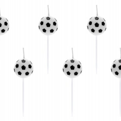6 Velas Bolas de Futebol
