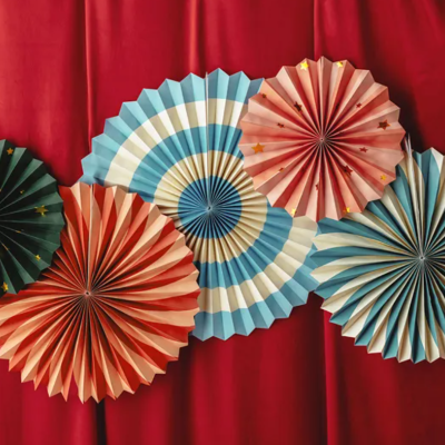 Rosetas decorativas de circo, conjunto, 26-43 cm