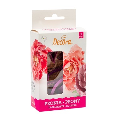 Kit Cortadores flor peonia com folha