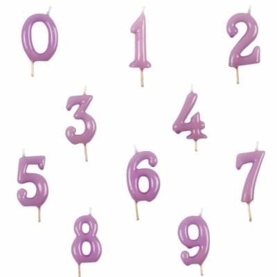 Vela Nº Lilás - 6cm