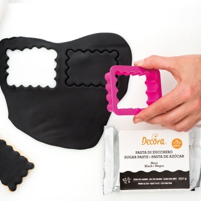 Kit cortadores rectângulo ondulado