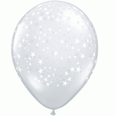 Balão transparente estrelas