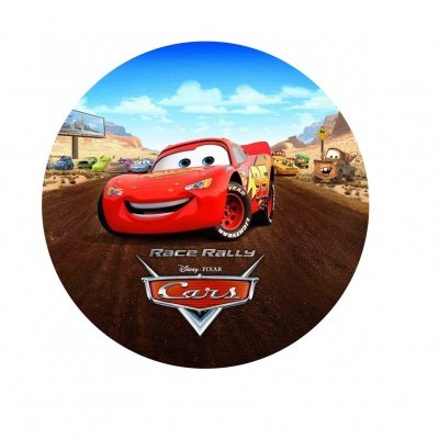 Impressão comestível Redonda Cars