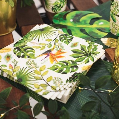 16 Guardanapos Golden Jungle