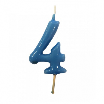 Vela Nº Azul  -6cm