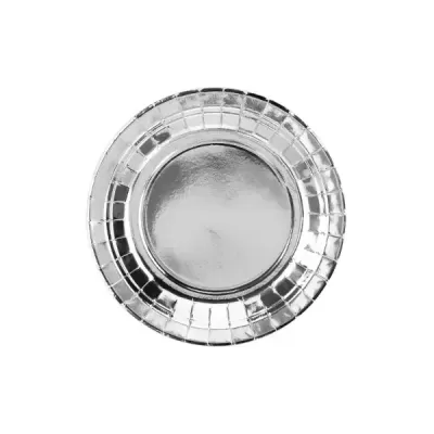 Pratos Prata metálico 18cm