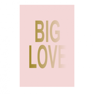 Postal big love ouro foil