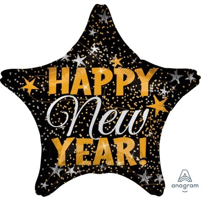 Balão estrela Happy New Year