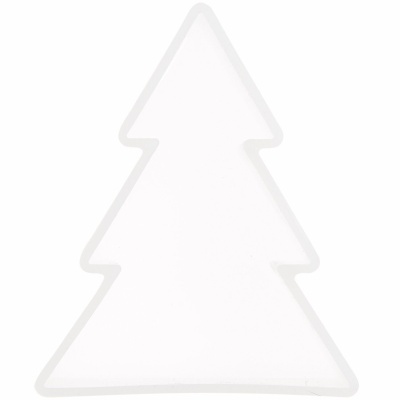 Forma acrílica transparente em formato de árvore