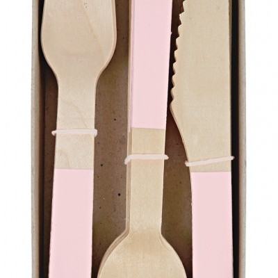 Talheres madeira rosa