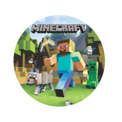 Impressão comestível Minecraft