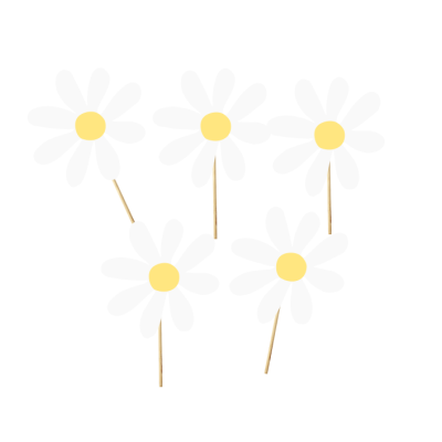 Cupcake toppers Margaridas