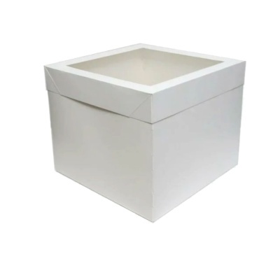 Caixa para bolo com janela superior 30x30x25cm altura