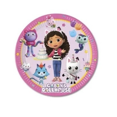 Pratos Casa das Bonecas da Gabby 23cm