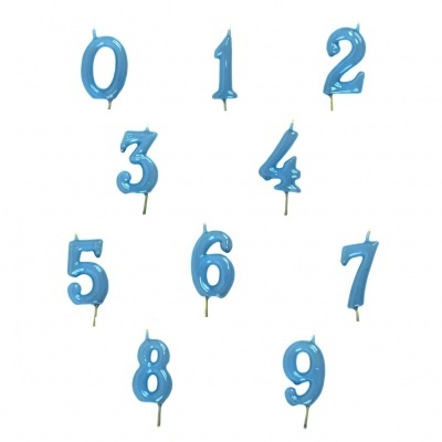 Vela Nº Azul  -6cm