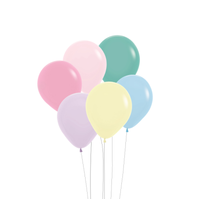 Bouquet 6 balões Pastel