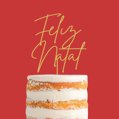 Topo de bolo Feliz Natal