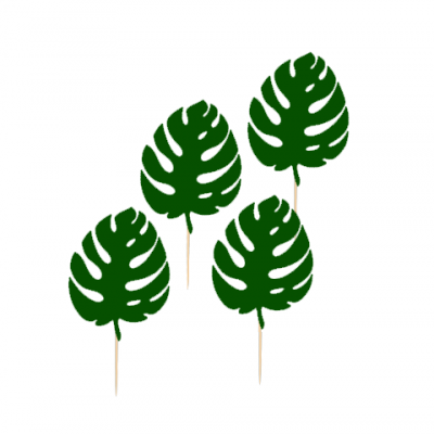 12 Cupcake toppers Monsteras