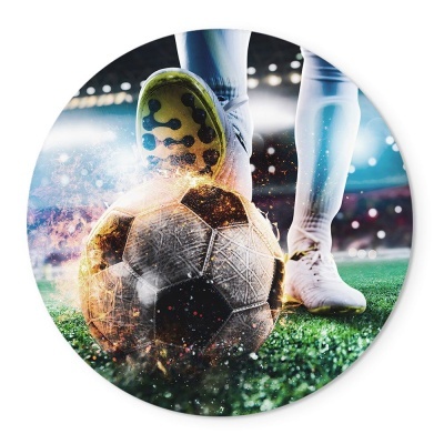 Impressão comestível redonda Futebol