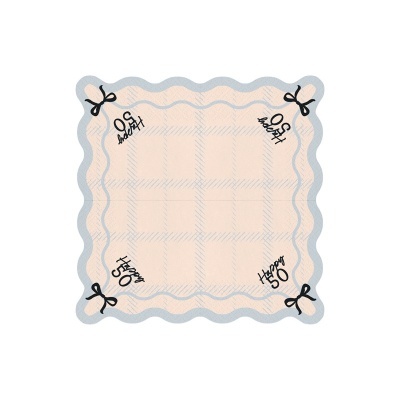 Guardanapos Happy 50 com laço