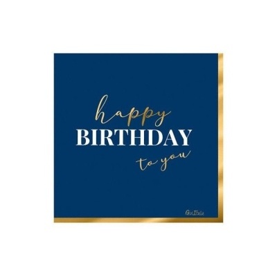 Guardanapos happy birthday azul