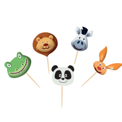 Cupcake toppers Panda e os Amigos