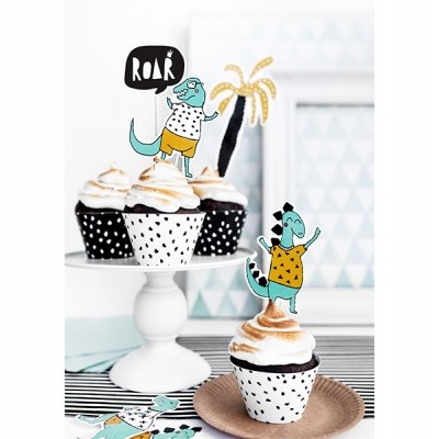 Cupcake wrapper - Dinosaur party x6