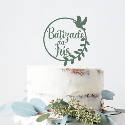 Topo de bolo religioso personalizado