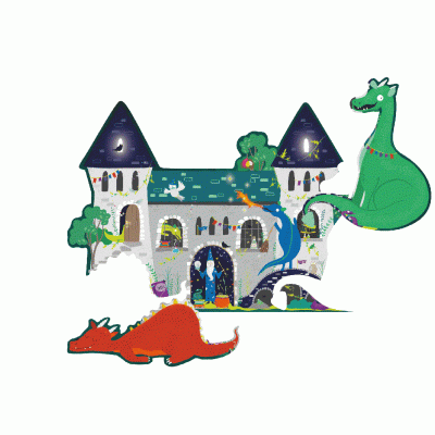 Puzzle 3 em 1 Dragões Mágicos