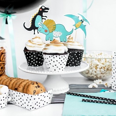 Cupcake wrapper - Dinosaur party x6