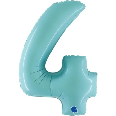 Balão 4 Azul bebé mentolado