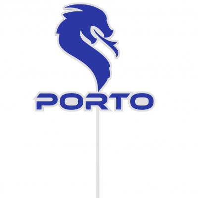Logótipo do Porto com dragão azul e texto PORTO