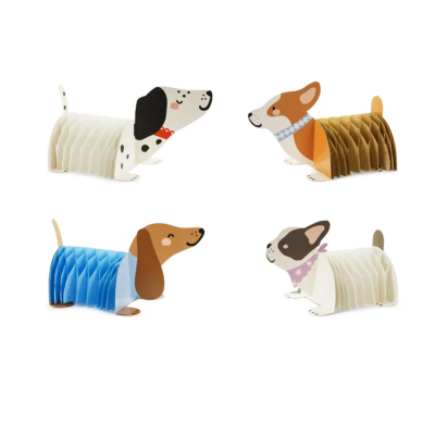 Decorações de favo de mel de papel Cães