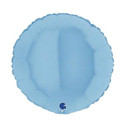 Balão Redondo Azul pastel Mate  46cm