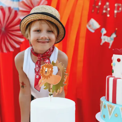 Topo de bolo leão Circo