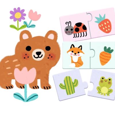 Puzzle Duo - Cores - Djeco