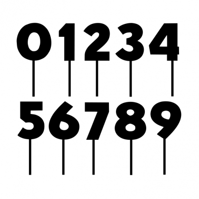 Topo de bolo número Preto