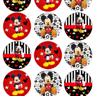 Impressão comestível Bolachas/Cupcakes Mickey